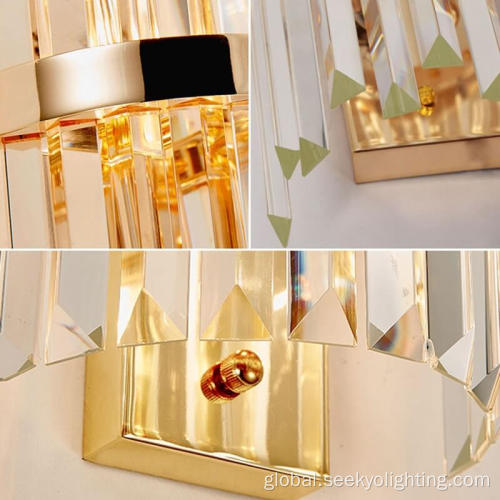 Luxury Crystal Wall Sconce Luxury Modern Crystal Wall Lamp Gold Wall Sconce Supplier